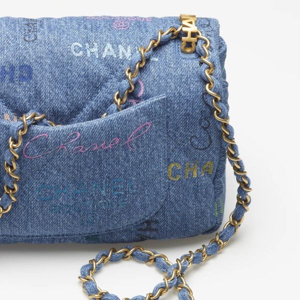 22SS シャネル スモール フラップ バッグ スーパーコピー★大人気のデニムAS3134B07646NH448